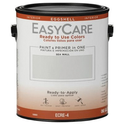EasyCare ECRE-4 Paint and Primer, Eggshell, Sea Wall, 1 gal