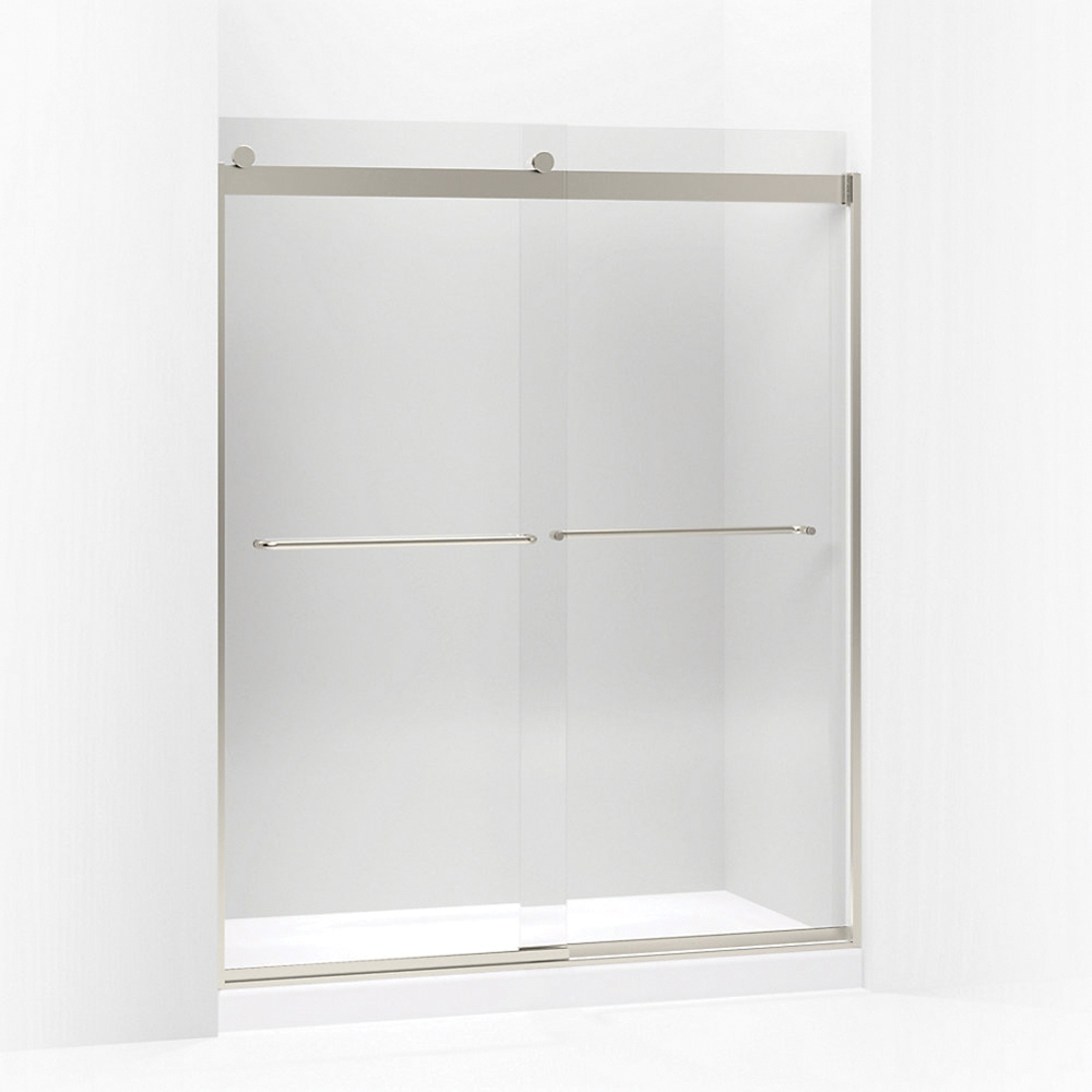 Levity Bypass Shower Door, Kohler, Clear Glass, Matte Nickel Frame - 1