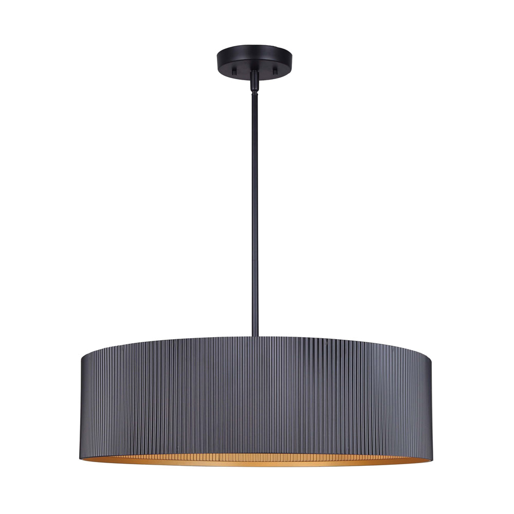 Chandelier, Canarm, Rexton, 3-Light, Matte Black - 1