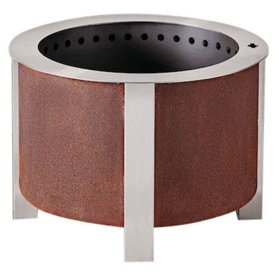 Smokeless Wood Fire Pit, Breeo, X Series, 22.13 in OAW, 14-3/4 in OAH, Round, Steel - 1