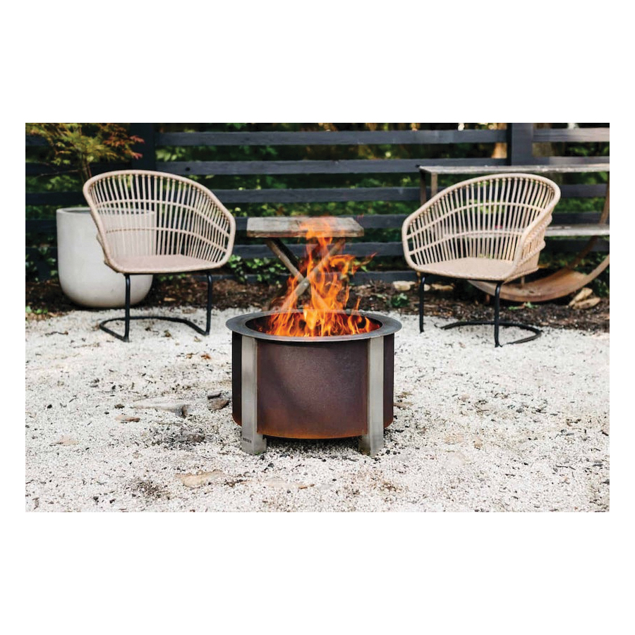 Smokeless Wood Fire Pit, Breeo, X Series, 22.13 in OAW, 14-3/4 in OAH, Round, Steel - 2