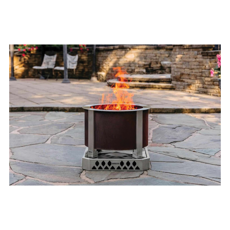 Smokeless Wood Fire Pit, Breeo, X Series, 22.13 in OAW, 14-3/4 in OAH, Round, Steel - 4