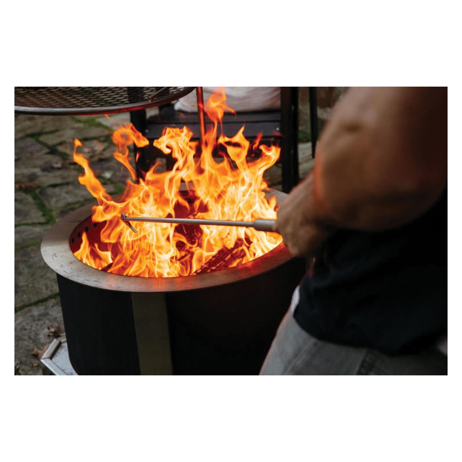 Fire Poker, Breeo, 40 in OAL, Stainless Steel, Silver - 1
