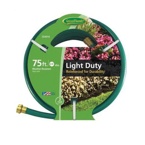 GTR5875 3-Ply Light-Duty Garden Hose, 75 ft L, Nylon