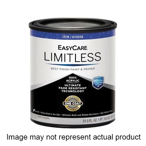 EasyCare Limitless Series LLESEN-QT House Paint and Primer, Satin, Neutral Base, 1 qt