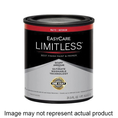 EasyCare Limitless Series LLIMN-QT Interior Paint, Matte, Neutral Base, 1 qt