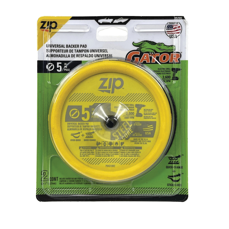 3057 Backer Pad, 5 in Dia, Foam