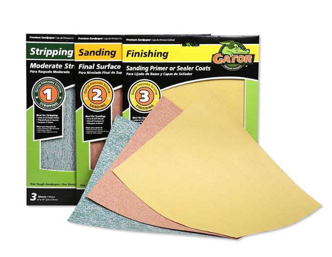 3382 Premium Sanding Sheet, 11 in L, 9 in W, 80 Grit, Aluminum Oxide Abrasive, Latex Paper Backing