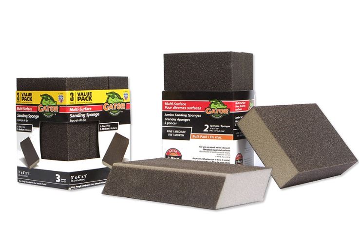 464805 Multi-Surface Sanding Sponge, 4 in L, 3 in W, Aluminum Oxide Abrasive