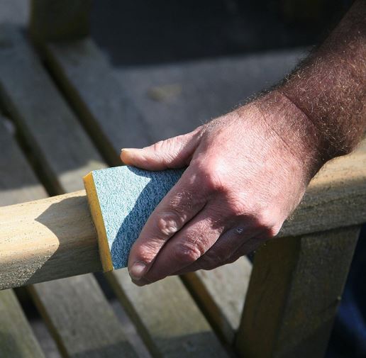 Gator 736501220 Sanding Sponge, 5 in L, 3 in W, 180 Grit, Aluminum Oxide Abrasive