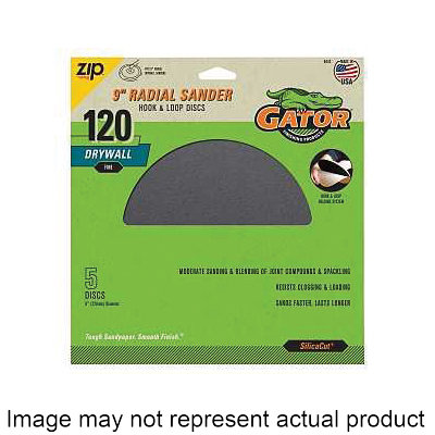 6442GA Drywall Sanding Disc, 9 in Dia, 120 Grit, Fine, CeraMax Abrasive