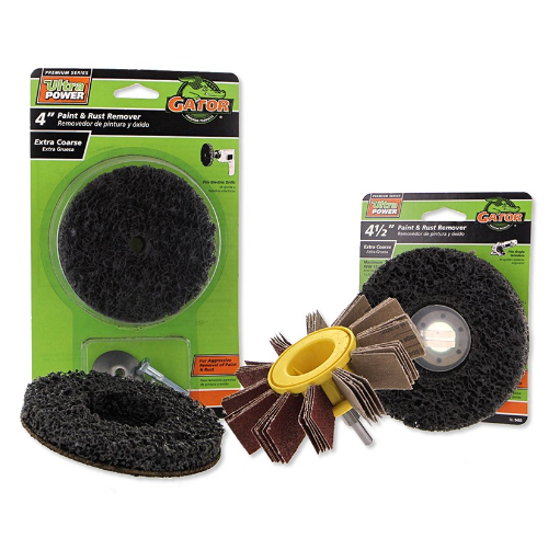 7006GA Stripping Wheel, 3 in Dia, 1/4 in Arbor, Extra Coarse