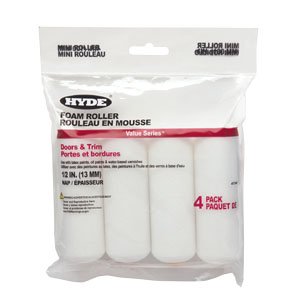 Value Series 47349 Mini Roller, 1/2 in Thick Nap, 4 in L, Foam Cover, 4/PK