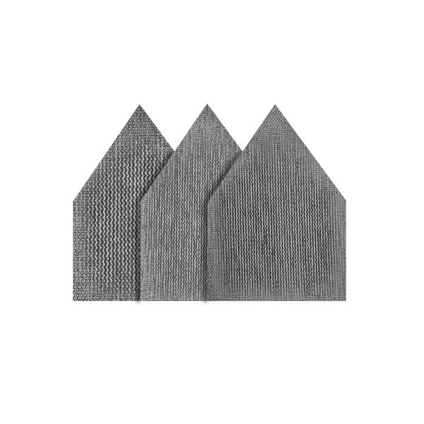 48-80-5406 Mesh Sanding Sheet, 3-5/8 in W, 3-3/4 in L, 80, 120, 180 Grit, Aluminum Oxide, Nylon Backing, 36/PK