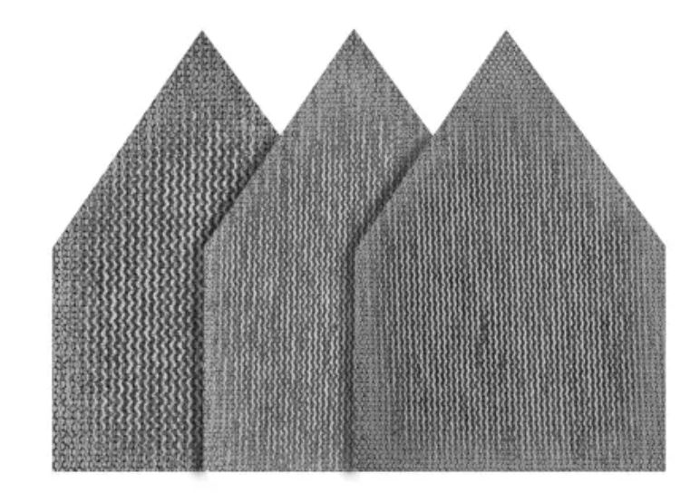 48-80-5406 Mesh Sanding Sheet, 3-5/8 in W, 3-3/4 in L, 80, 120, 180 Grit, Aluminum Oxide, Nylon Backing, 36/PK