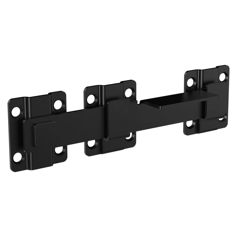 N166-023 Modern Drop Bar Latch, 8-3/32 in L, 1-11/32 in W, Steel, Black