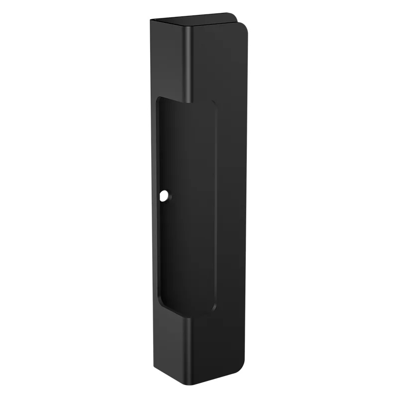 N166-029 Modern Gate Pull, 10 in L Handle, Steel, Black