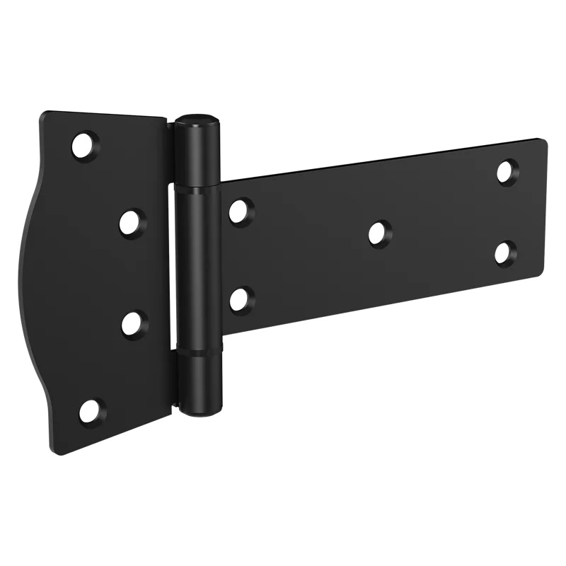 N166-030 Rustic Modern T-Hinge, Steel, Black, Tapping Screws Mounting