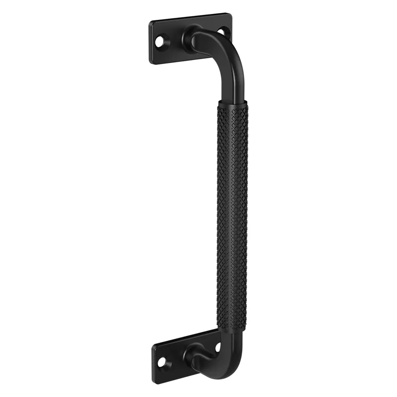 N166-032 Industrial Gate Pull, 8-13/16 in L Handle, Zinc Alloy, Black