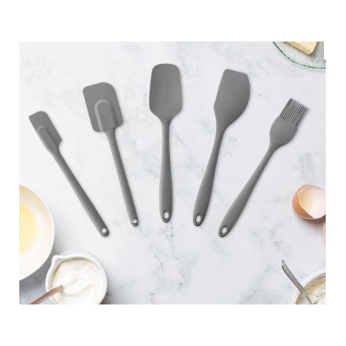 Mrs. Anderson's Baking 43639GRY Spoon Spatula, 2-1/4 in W Blade, 11 in OAL, Silicone Blade, Gray