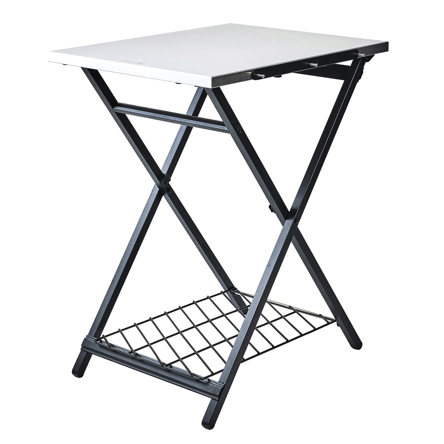 UU-P1F400 Grill Folding Table, 110 lb, 22.64 in OAL, 27.56 in OAW, 35.43 in OAH, Carbon Steel/Stainless Steel