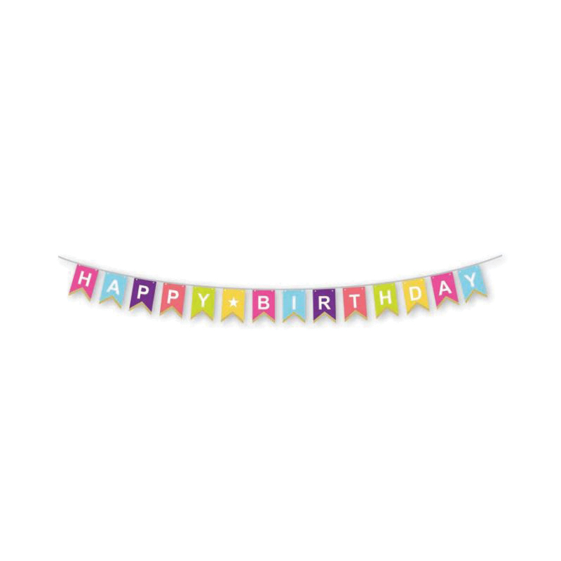 Pictura 8301.0004 Birthday Party Banner, Foil - 2