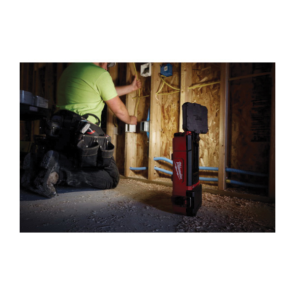 Milwaukee M12 PACKOUT Series 2356-20 Flood Light with USB Charging, 2.1 to 2 A, 12 V, Lithium-Ion Battery, 1-Lamp, Red - 3