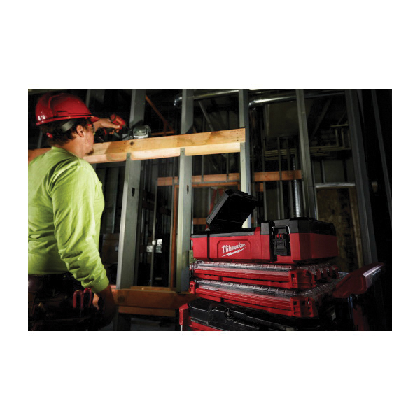 Milwaukee M12 PACKOUT Series 2356-20 Flood Light with USB Charging, 2.1 to 2 A, 12 V, Lithium-Ion Battery, 1-Lamp, Red - 4