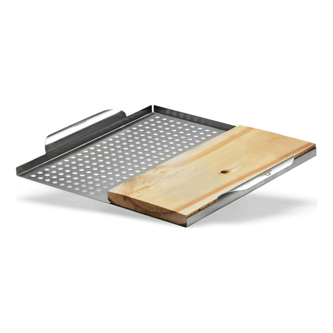 Napoleon 70026 Multi-Functional Grill Topper with Cedar Plank, Stainless Steel - 1