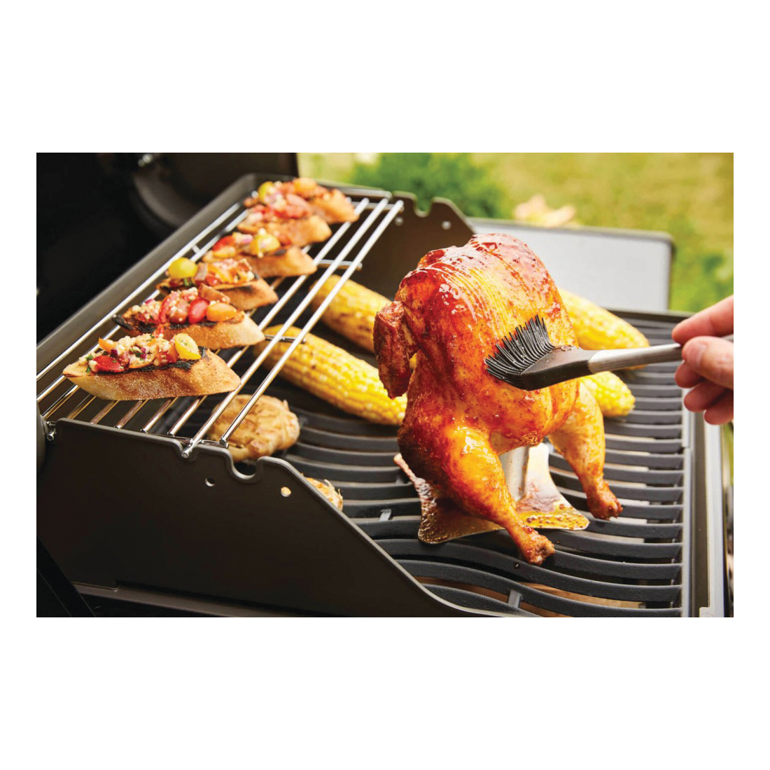 Napoleon 55005 Basting Brush, Silicone Bristle, Stainless Steel Handle, Ergonomic Handle, 11-1/2 in OAL - 3