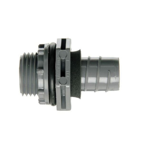Carlon LN43DA Liquidtight Non-Metallic Fitting, 1/2 in, PVC, Gray