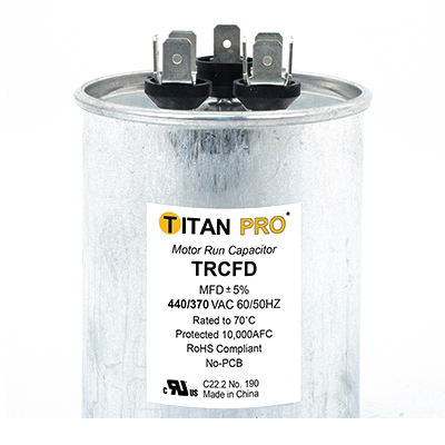 Capacitor, Titan Pro, 30+5 mfd, 370 to 440 V, Standard Blade Terminal - 3