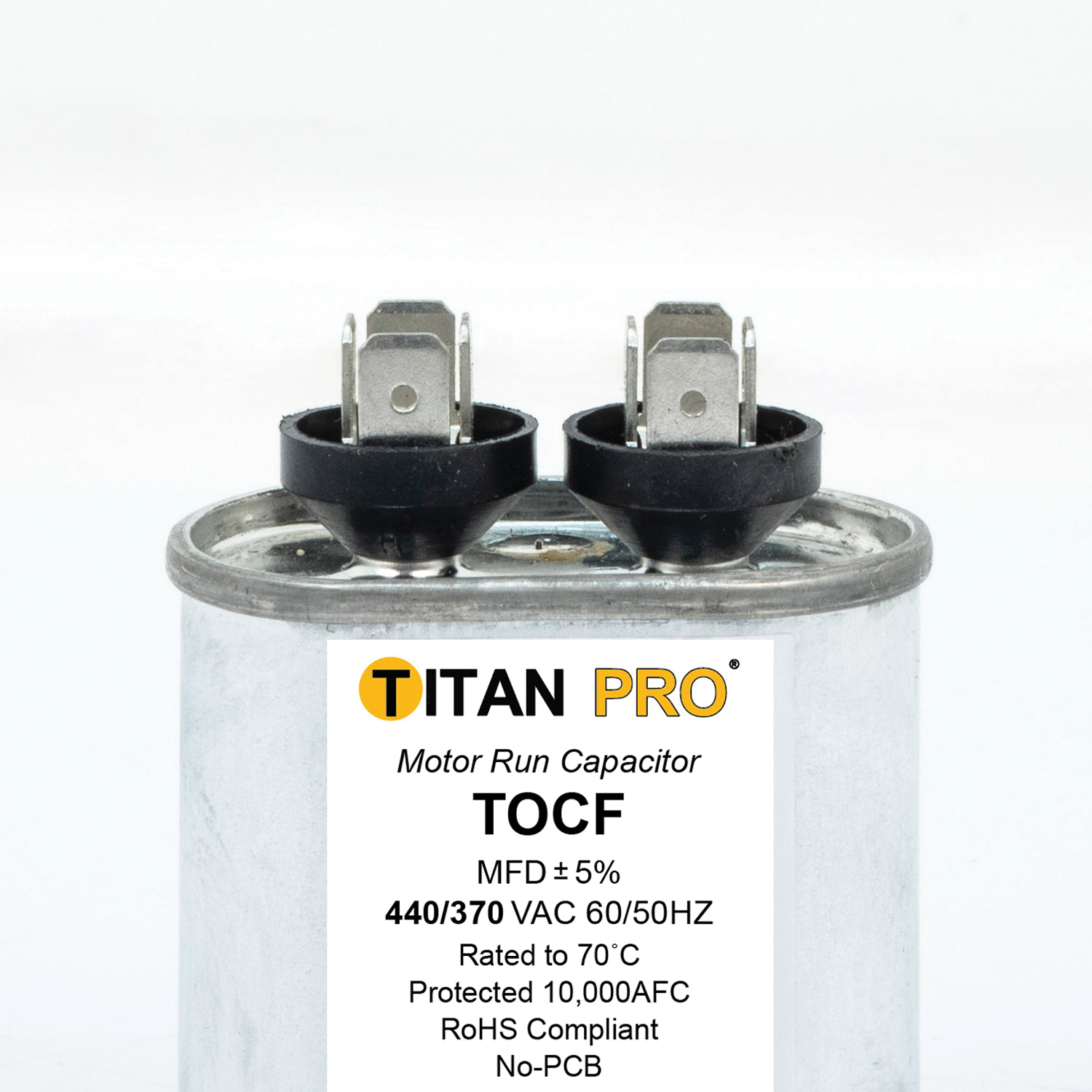 Capacitor, Titan Pro, 7.5 mfd, 370 to 440 V, Standard Blade Terminal - 4