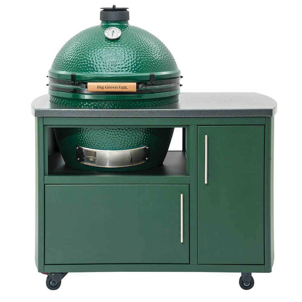 Big Green Egg BGEPKG.L.49ISL Charcoal Grill Kit, 262 sq-in Primary Cooking Surface, Green, Smoker Included