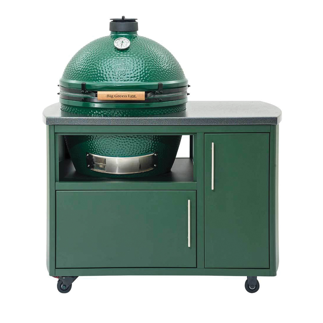 Big Green Egg BGEPKG.L.49ISL Charcoal Grill Kit, 262 sq-in Primary Cooking Surface, Green, Smoker Included