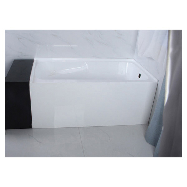 Bathtub, Kingston Brass, 54 in L, Alcove Installation, Right Drain, Acrylic, White - 3