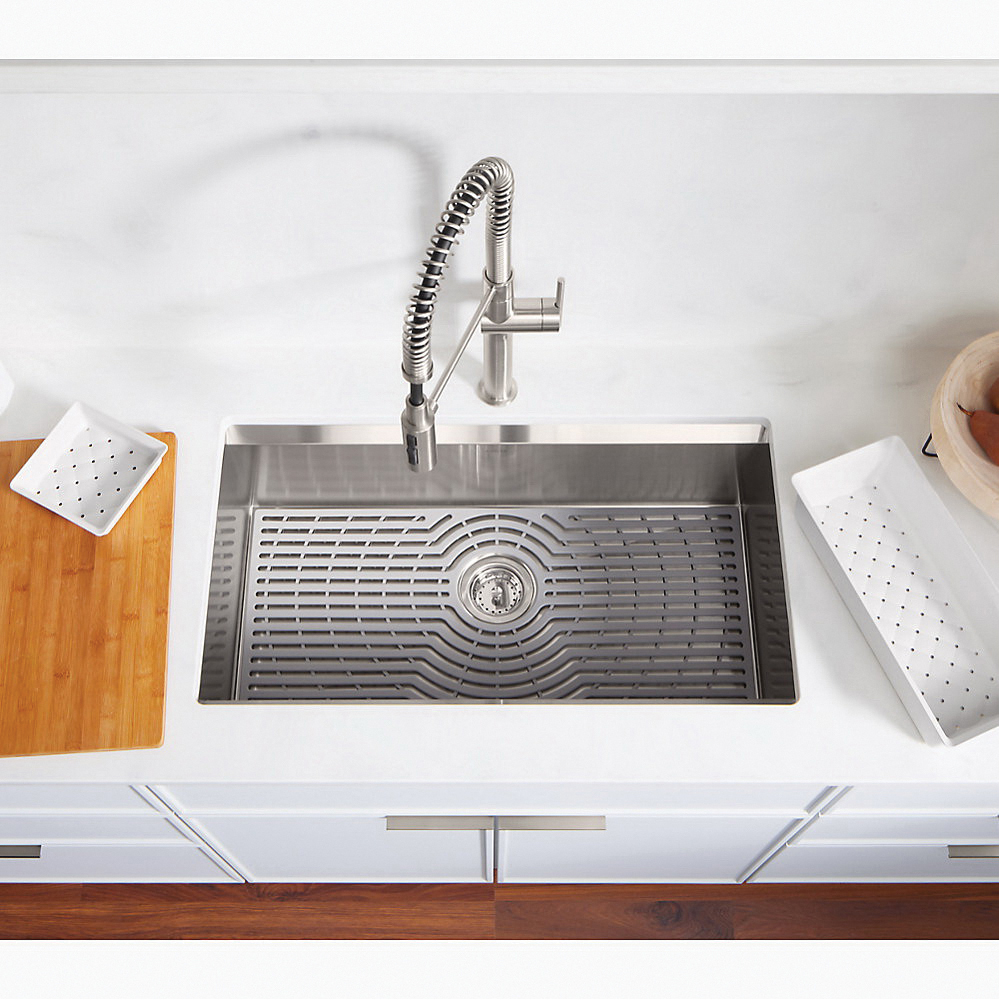Task Kitchen Sink, Kohler, Top/Undermount, 1-Bowl, 1-Hole, Stainless Steel - 1