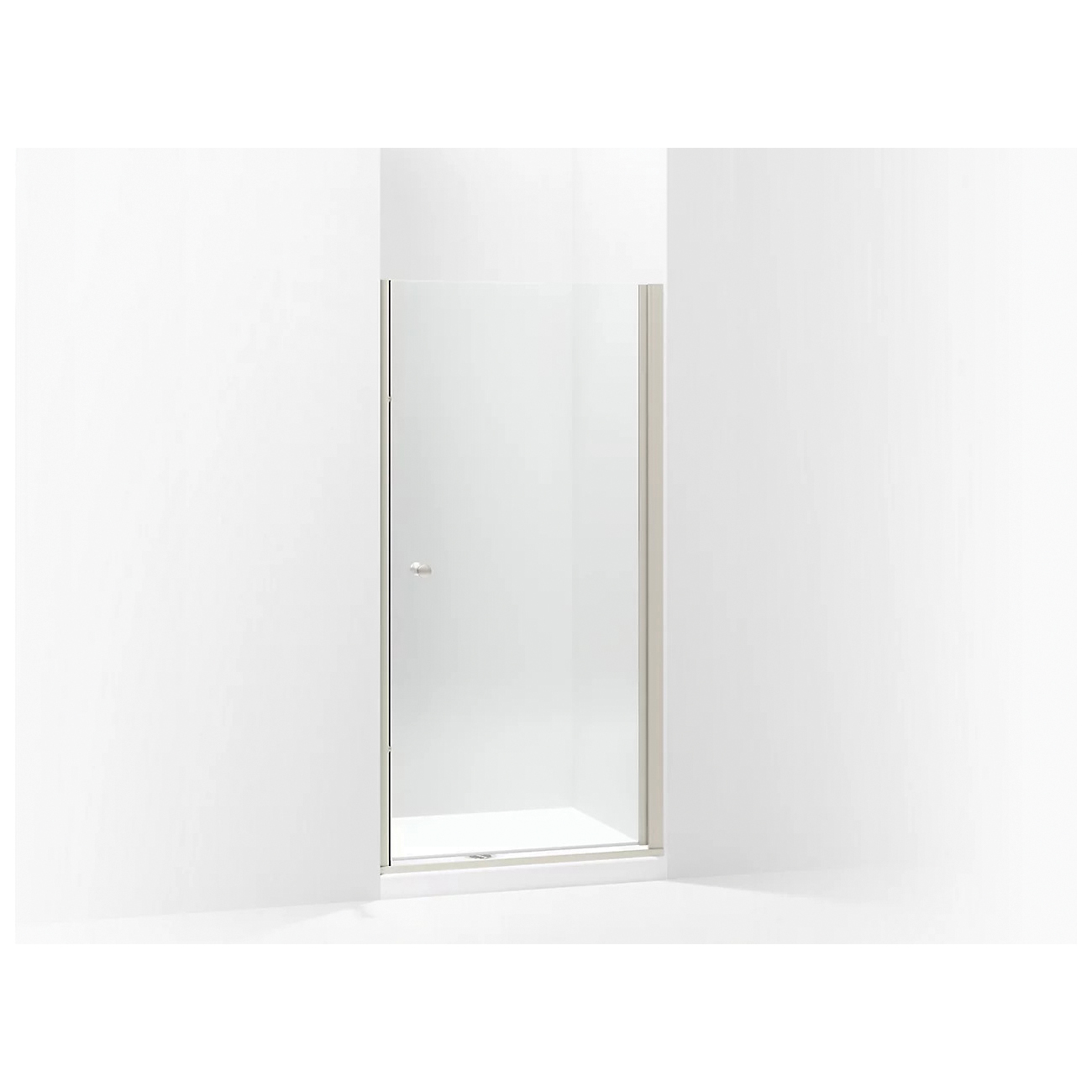 Finesse Shower Door, Sterling, 34-1/2 to 36 in Opening, Clear Glass, Nickel Frame - 1