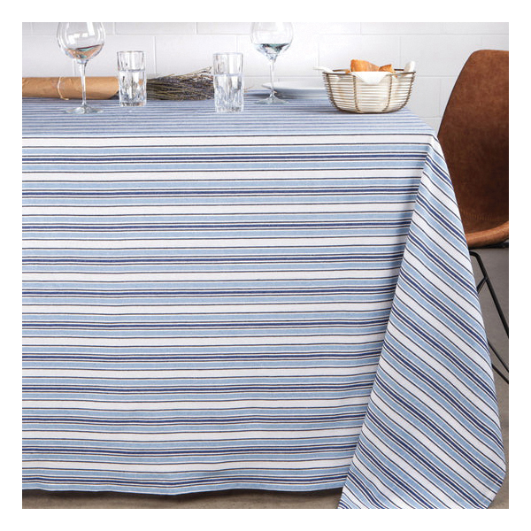 Now Designs by Danica 1065002 Table Cloth, 90 in L, 60 in W, Cotton/Polyester, Second Spin Horizon Design - 2