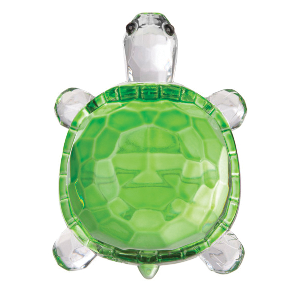 Ganz ACRY-998 Figurine, 1-1/4 in H, Lucky Turtle, Acrylic, Green - 2