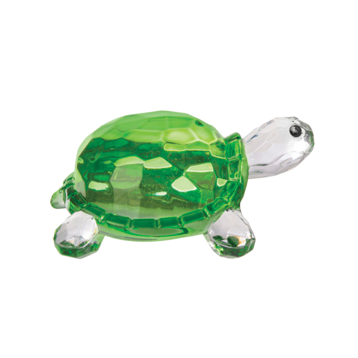 Ganz ACRY-998 Figurine, 1-1/4 in H, Lucky Turtle, Acrylic, Green - 3