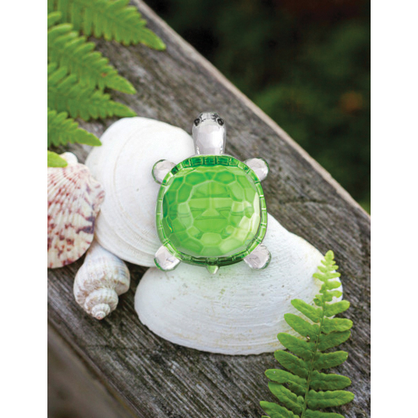 Ganz ACRY-998 Figurine, 1-1/4 in H, Lucky Turtle, Acrylic, Green - 4