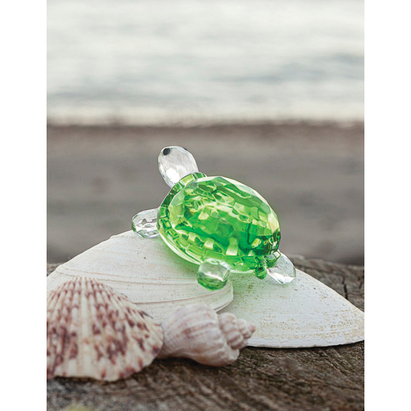 Ganz ACRY-998 Figurine, 1-1/4 in H, Lucky Turtle, Acrylic, Green - 5
