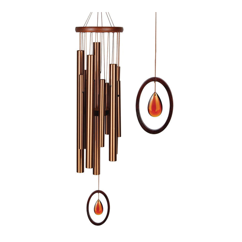 Woodstock Chimes SLCBR Chimes of Crystal Silence, Tube, Aluminum/Ash Wood, Bronze, Teak - 2