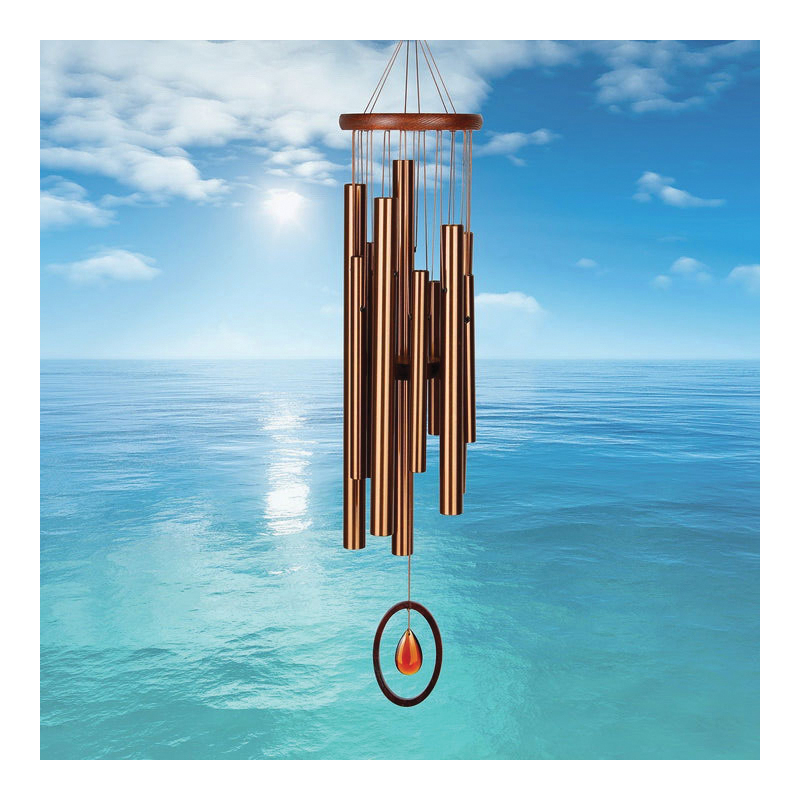 Woodstock Chimes SLCBR Chimes of Crystal Silence, Tube, Aluminum/Ash Wood, Bronze, Teak - 3