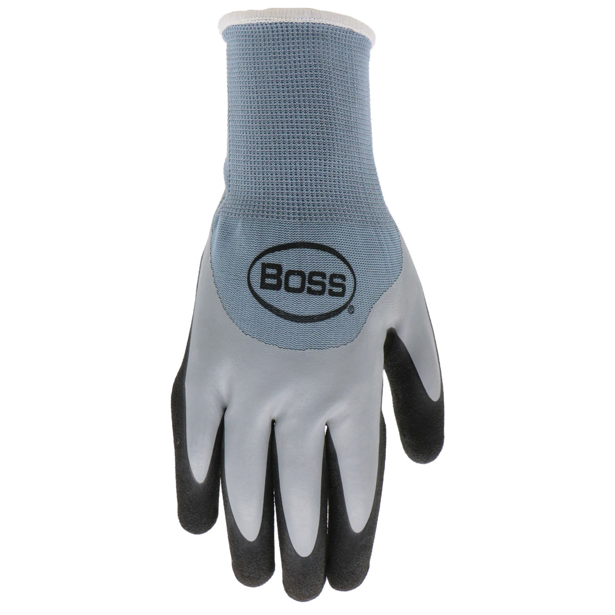 Tactile Dual-Layer Latex Coated Gloves, Boss, Women's, Medium/Large, Gray/Black - 2
