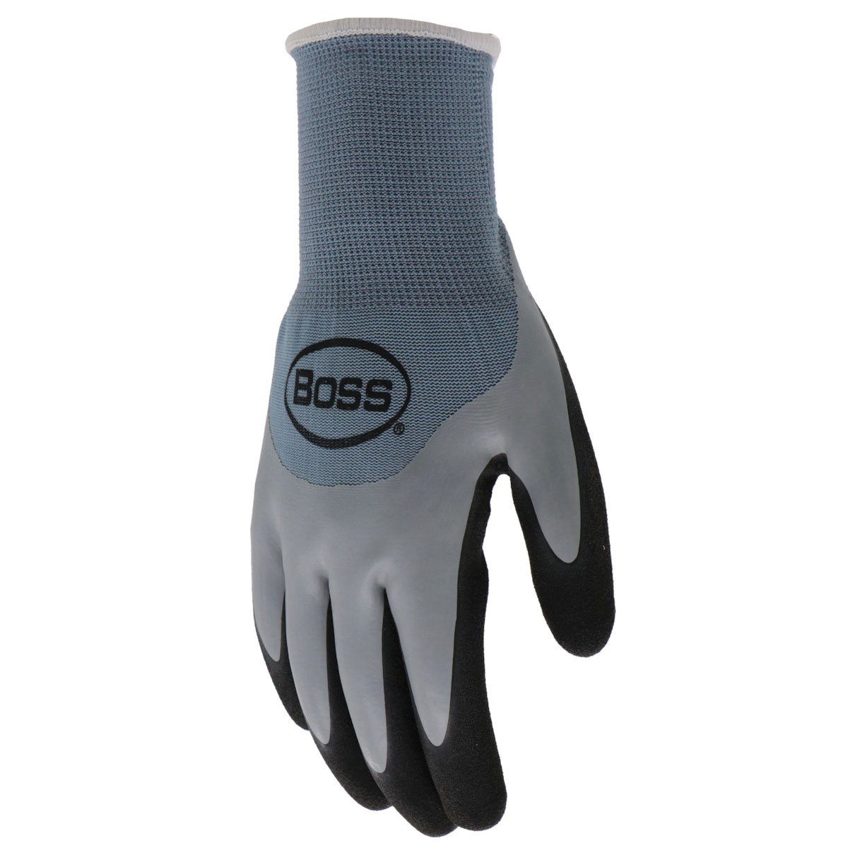 Tactile Dual-Layer Latex Coated Gloves, Boss, Women's, Medium/Large, Gray/Black - 4