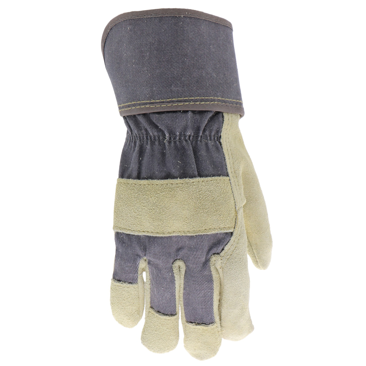 Guard Cowhide Leather Gloves, Boss, Safety Cuff, Women's, Medium/Large, Tan/Gray - 2