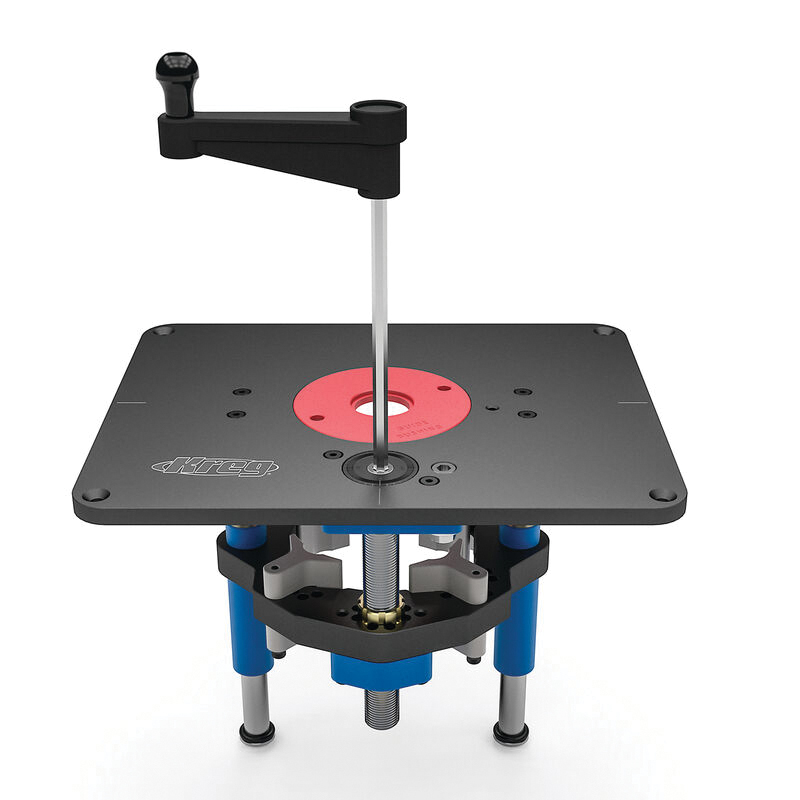 PRS5000 Precision Router Lift, Aluminum/Polymer/Steel, For: All Kreg Router Tables and Many Competitive Brands
