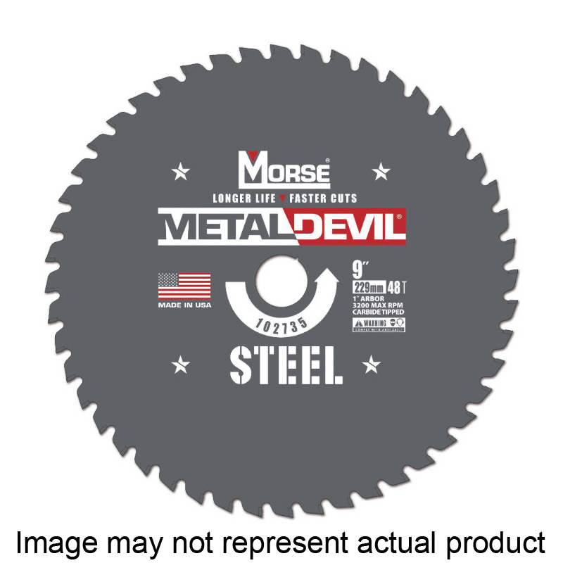 Metal Devil 102704 Circular Saw Blade, 8 in Dia, 5/8 in Arbor, 48-Teeth, Applicable Materials: Iron, Steel
